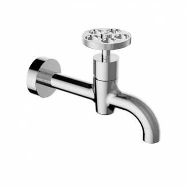 Single hole wall mount basin faucet