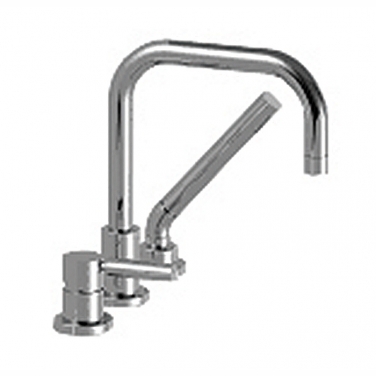 3 piece deck mount tub filler faucet with hand shower