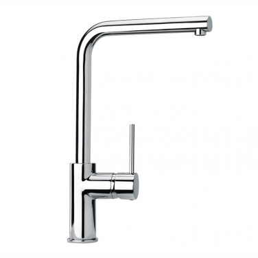Kitchen faucet with pivoting spout, 1 spray